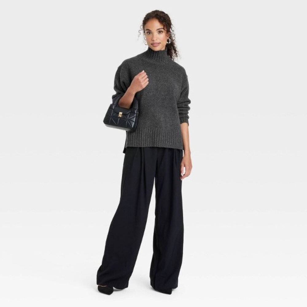 NWT Target Women's Cozy Knit Mock Turtleneck Pullover Sweater - A New Day - Picture 3 of 3